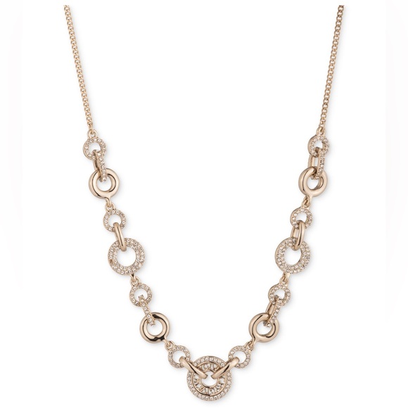 Givenchy Jewelry - Givenchy Gold Pave Logo Necklace